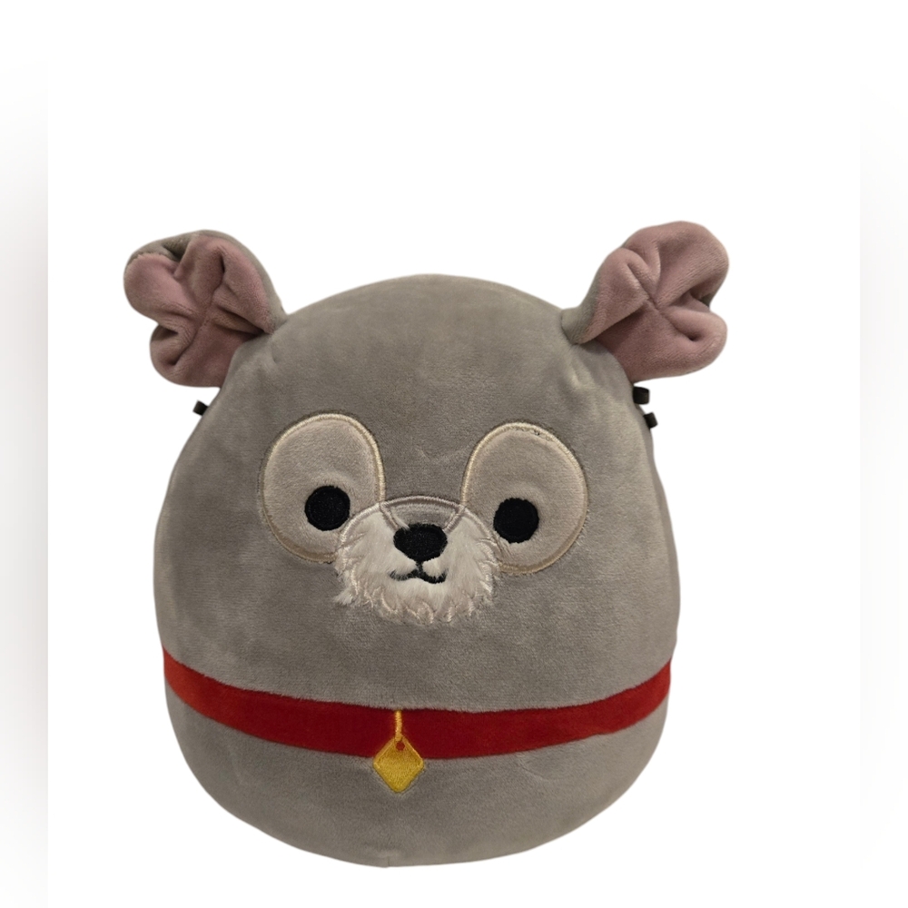 Original Squishmallows Disney Lady and The Tramp Plush Gray Dog Stuffed Toy 10"